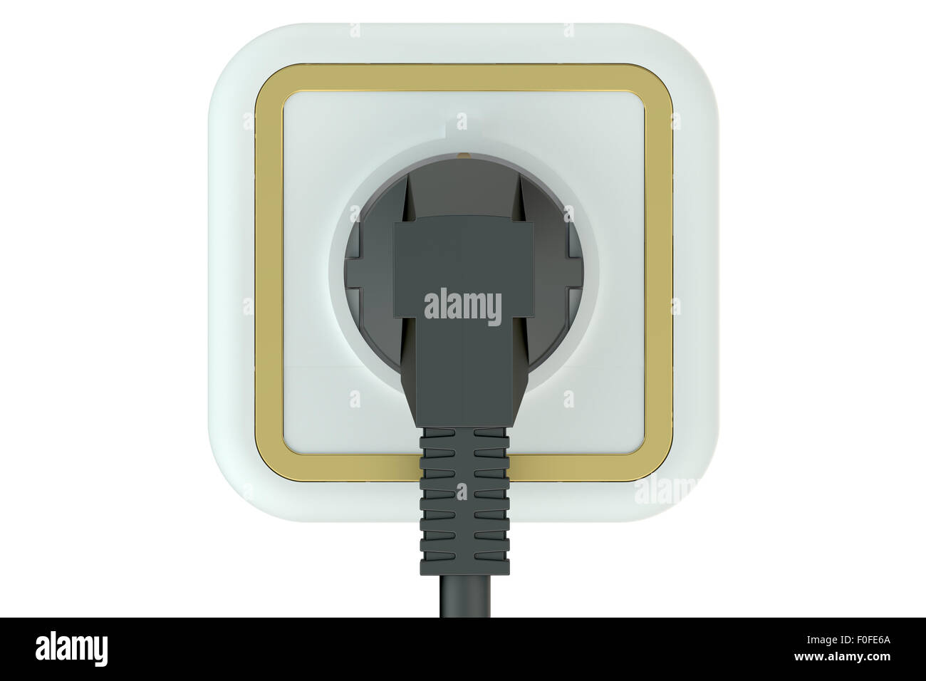 Electrical outlet and plug isolated on white background Stock Photo - Alamy