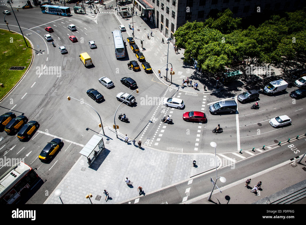 Placa Espanya Spanish Square in Barcelona, Catalonia, Spain Stock Photo Alamy