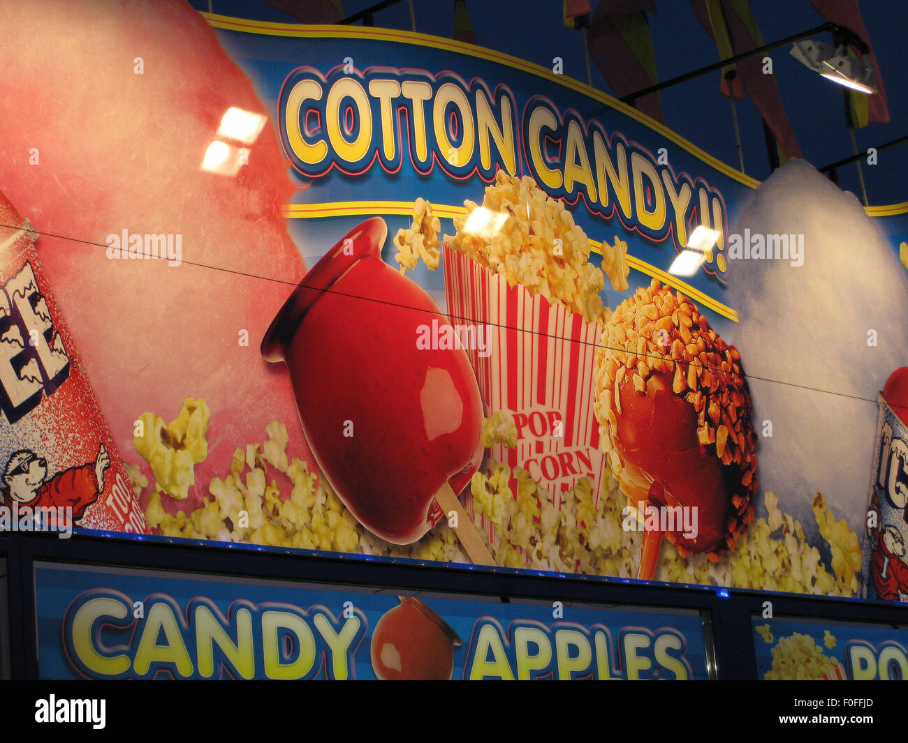 Cotton Candy sign at The County Fair Stock Photo