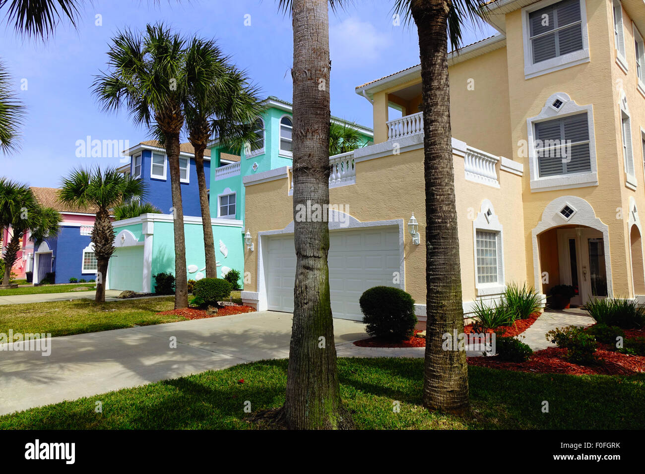 Houses at Coquina Key development, OrmondbytheSea. Florida Stock
