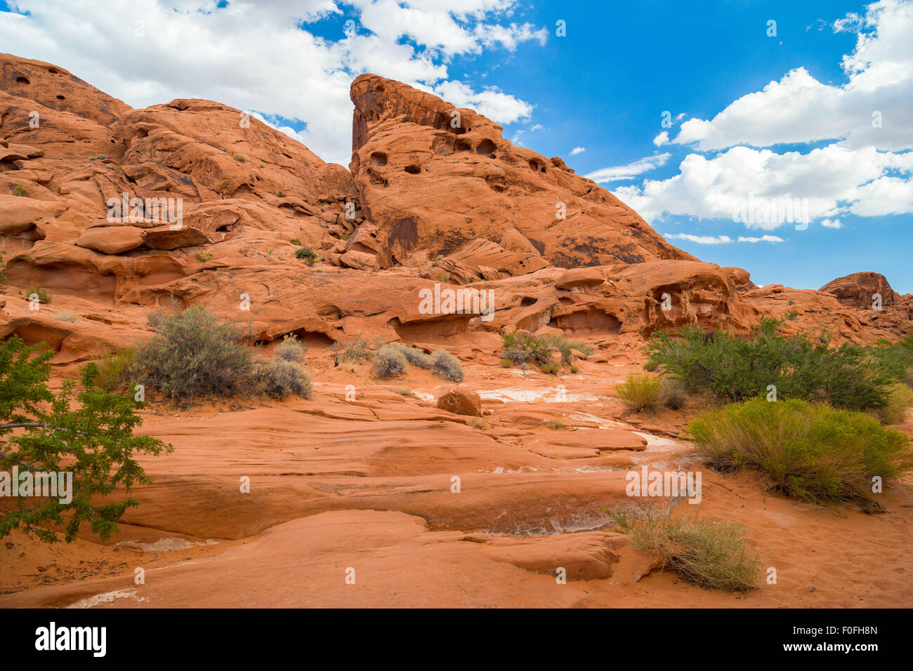 Red Rock Landscape, Valley of Fire State Park, Nevada, USA Stock Photo