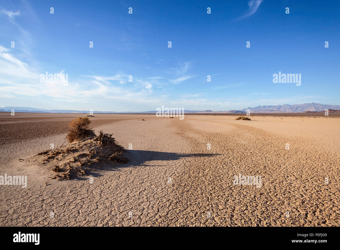 Dry lake near Death Valley National Park in California. Stock Photo