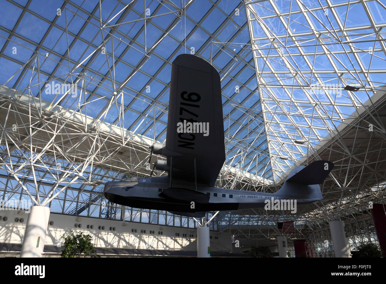 Replica Martin M-130 'China Clipper' flying boat in Baltimore–Washington International Airport ( BWI ), Maryland, USA Stock Photo