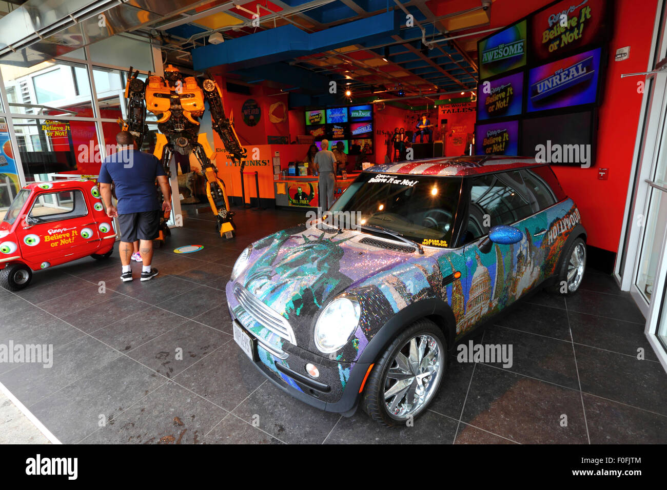 Visitors in entrance of Ripley's Believe It or Not! museum, Light