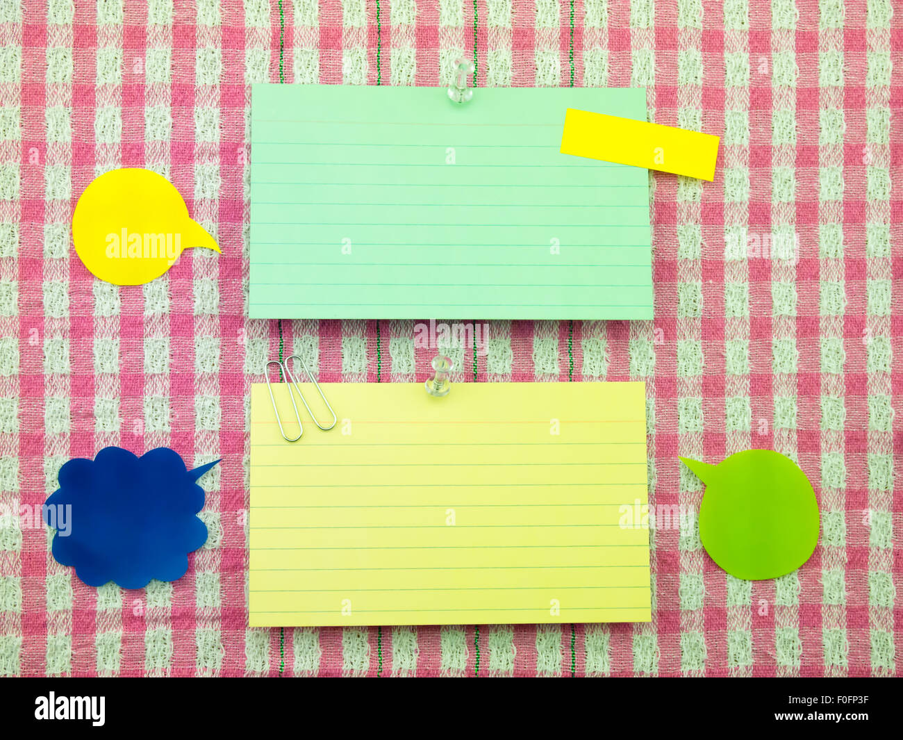 Colorful balloons and bubbles; you can write words on it Stock Photo