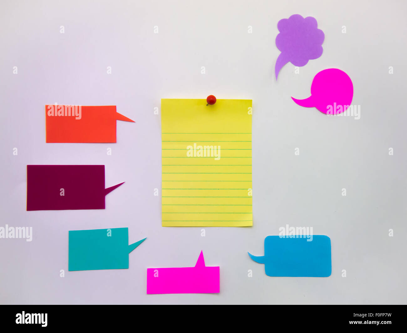 Colorful balloons and bubbles; you can write words on it Stock Photo