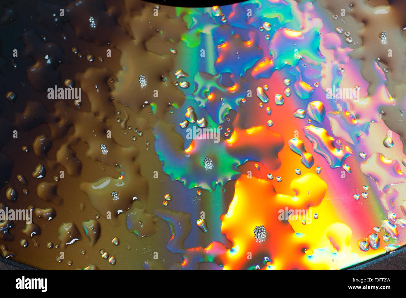 drops of water on a reflective surface Stock Photo - Alamy