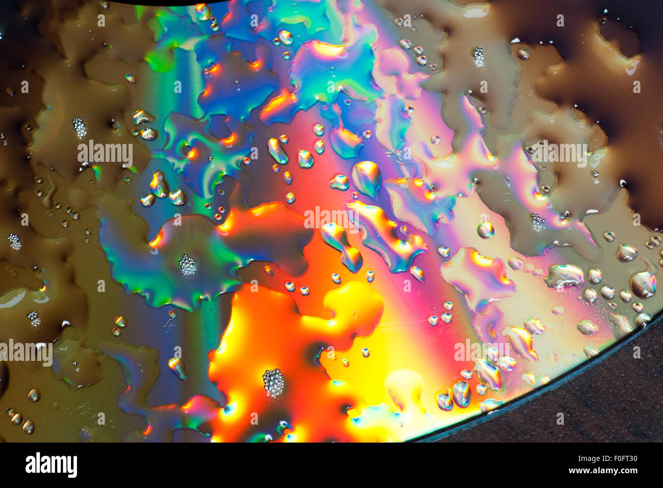 drops of water on a reflective surface Stock Photo - Alamy