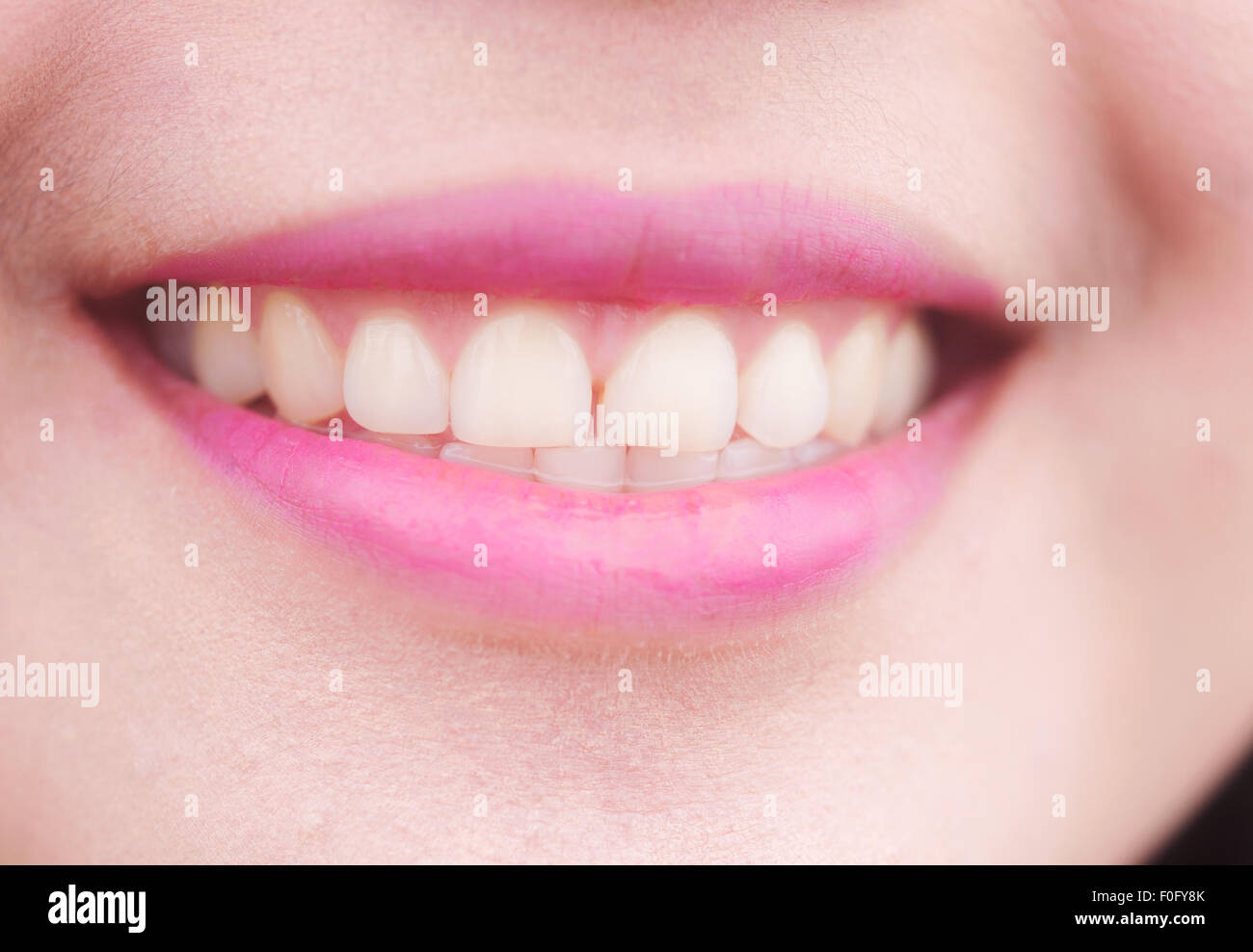 Close up of a perfect smile of women Stock Photo