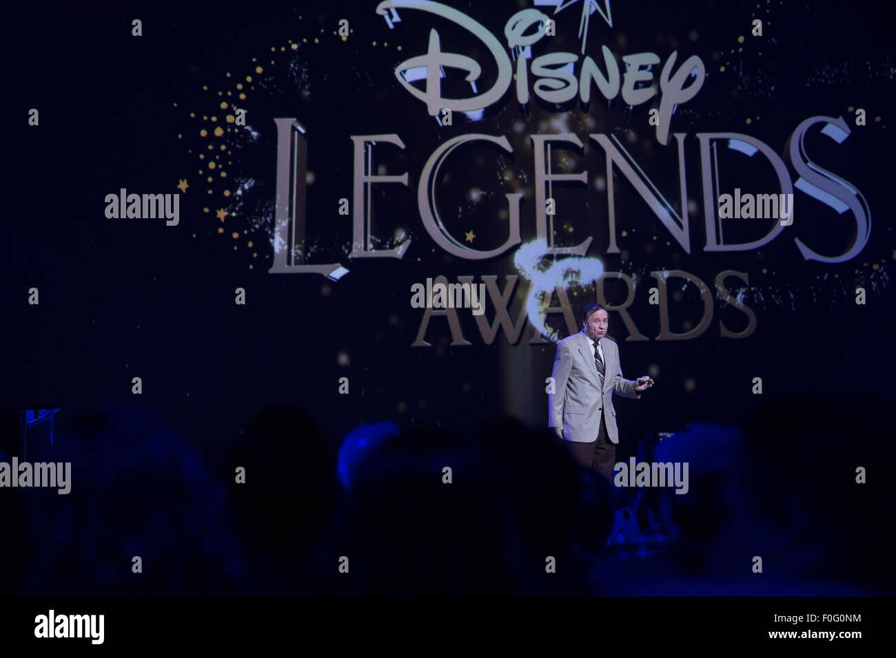 Anaheim, California, USA. 14th Aug, 2015. Composer/songwriter Richard Sherman at the Disney Legends Awards at the Disney D23 Expo fan event in Anaheim, CA, USA - August 14, 2015 Credit:  Kayte Deioma/Alamy Live News Stock Photo