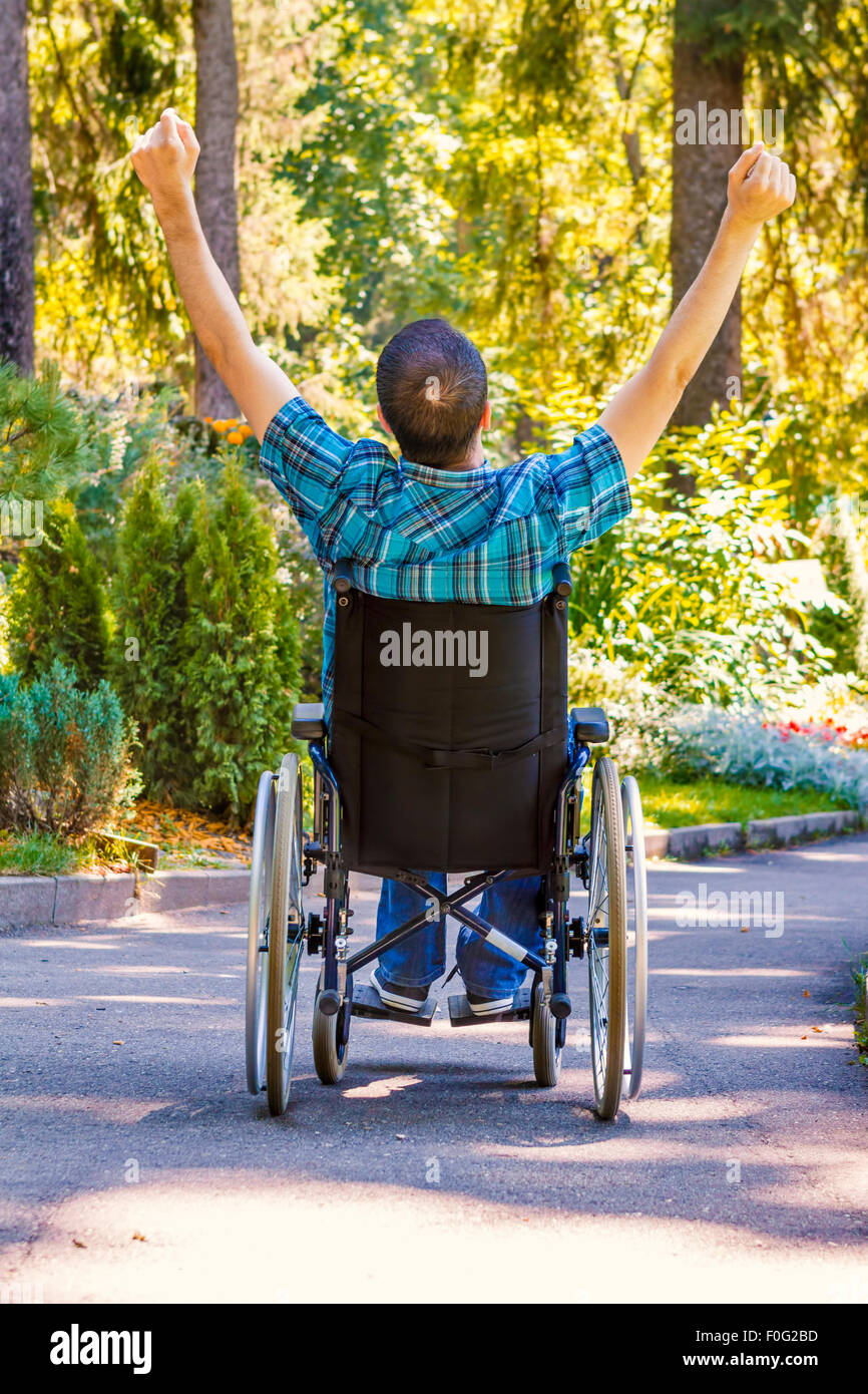 Happy person in wheelchair outdoor hi-res stock photography and images ...