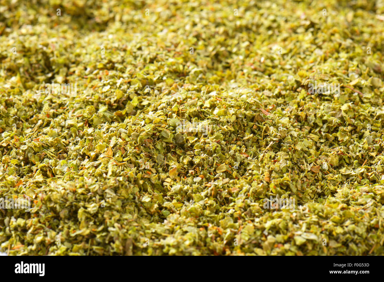 Background of dried Marjoram leaves Stock Photo Alamy