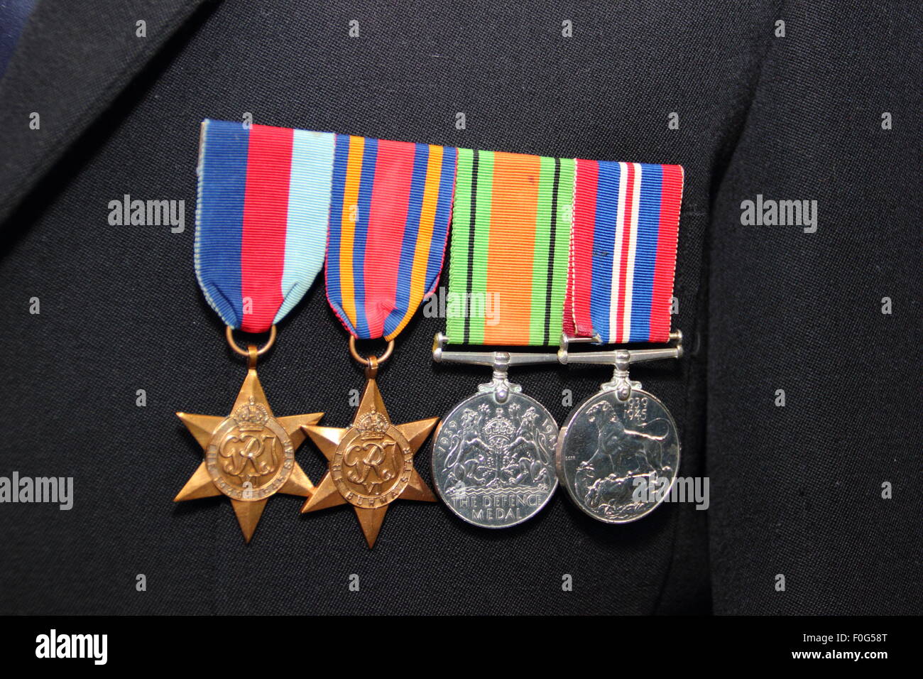 Hayfield, High Peak, Derbyshire, UK. 15 Aug, 2015.WWII veteran and President of Hayfield Royal