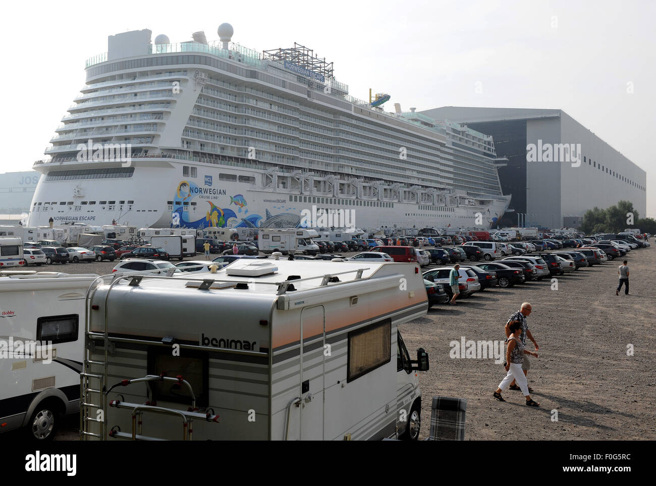 Papenburg, Germany. 15th Aug, 2015. New cruise vessel 'Norwegian Escape ...