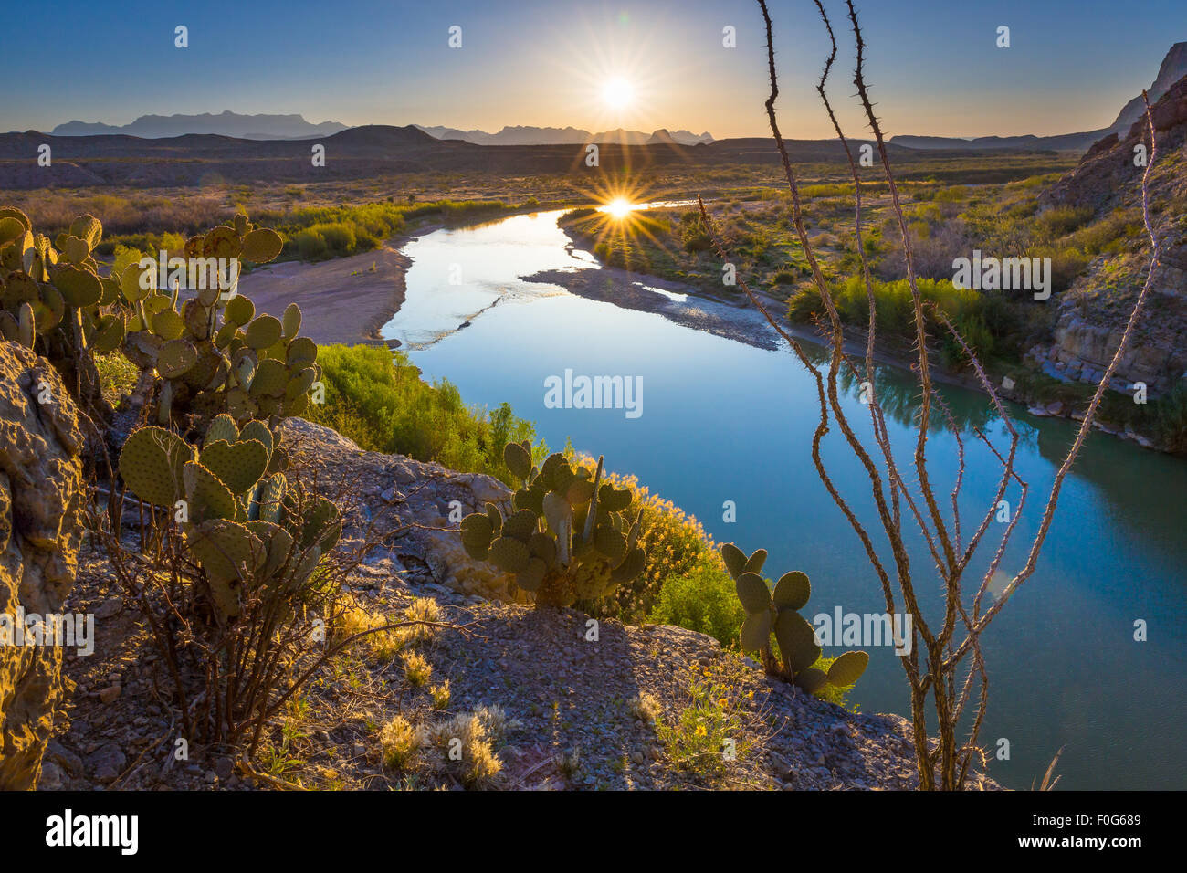 Big Bend National Park in Texas is the largest protected area of Chihuahuan Desert the United States. Stock Photo