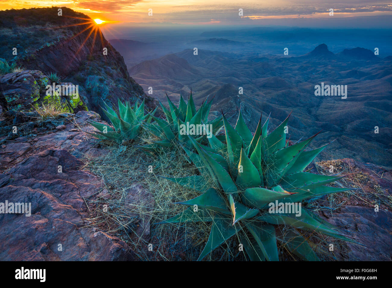 Big Bend National Park in Texas is the largest protected area of Chihuahuan Desert the United States. Stock Photo