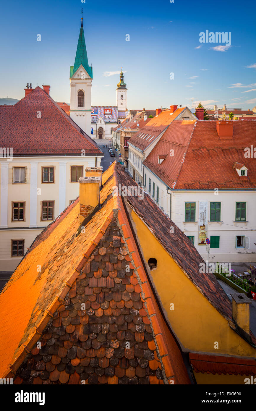 Zagreb is a vibrant city of around 800,000 people, that boasts a charming medieval 'old city'. Stock Photo