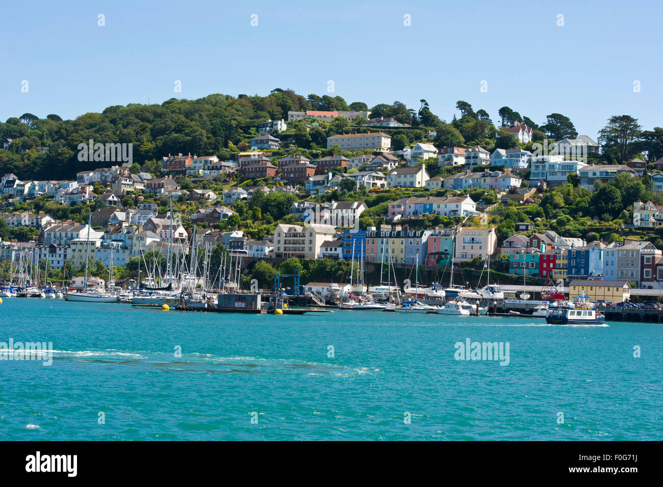 Colourful houses at Kingswear from Dartmouth Stock Photo Alamy