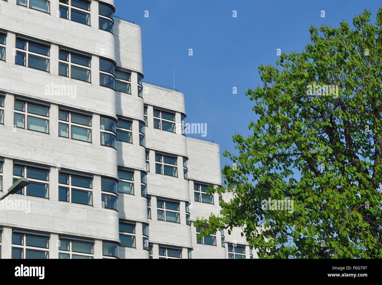 The famous Shellhaus, built by Emil Fahrenkamp in 1931, Berlin, Germany. One of the nicest Berlin buildings under monumental protection. Stock Photo