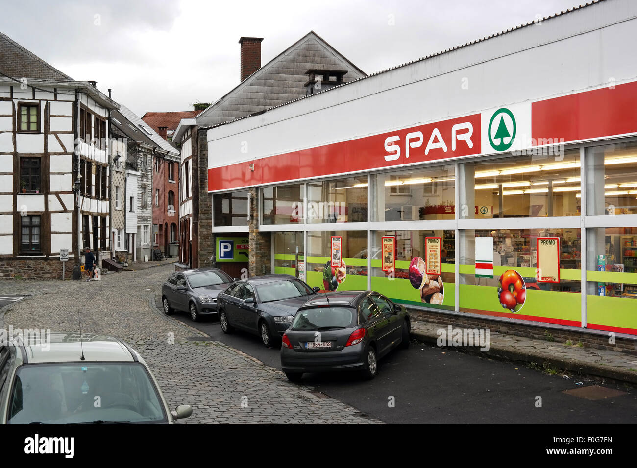 SPAR supermarket in Stavelot, Belgium Stock Photo