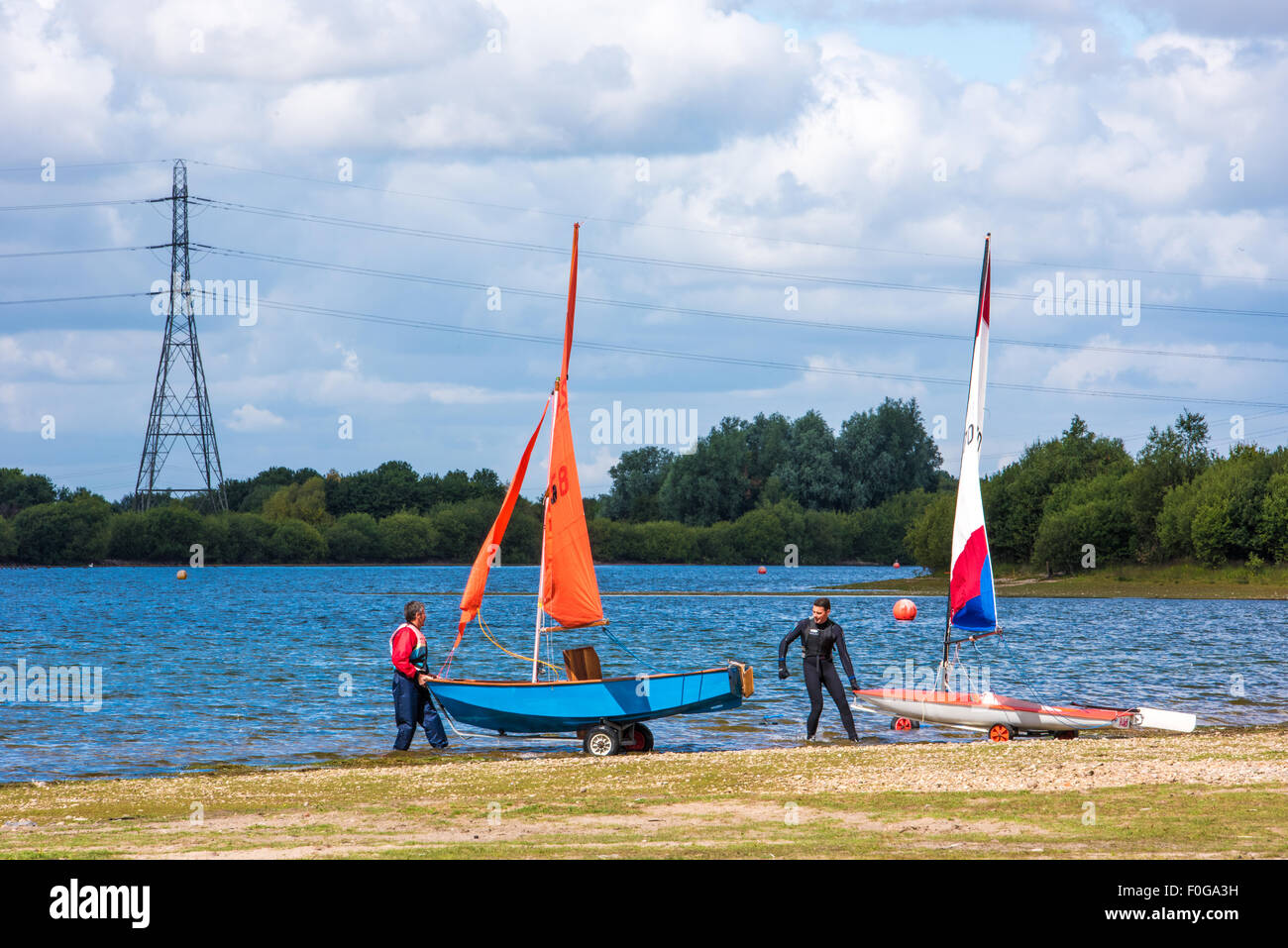 People sailing on the Reservoir at Chasewater Country Park lichfield