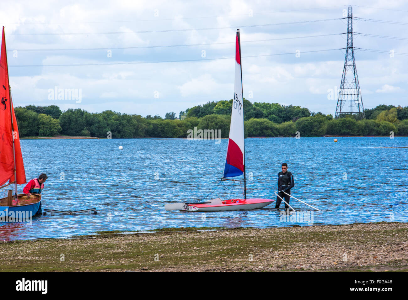 People sailing on the Reservoir at Chasewater Country Park lichfield