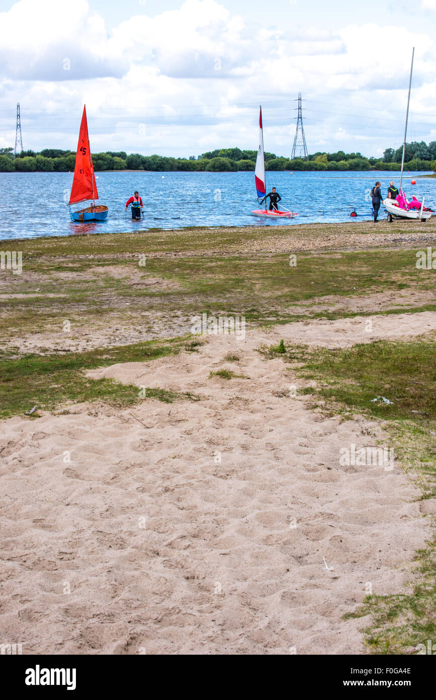 People sailing on the Reservoir at Chasewater Country Park lichfield