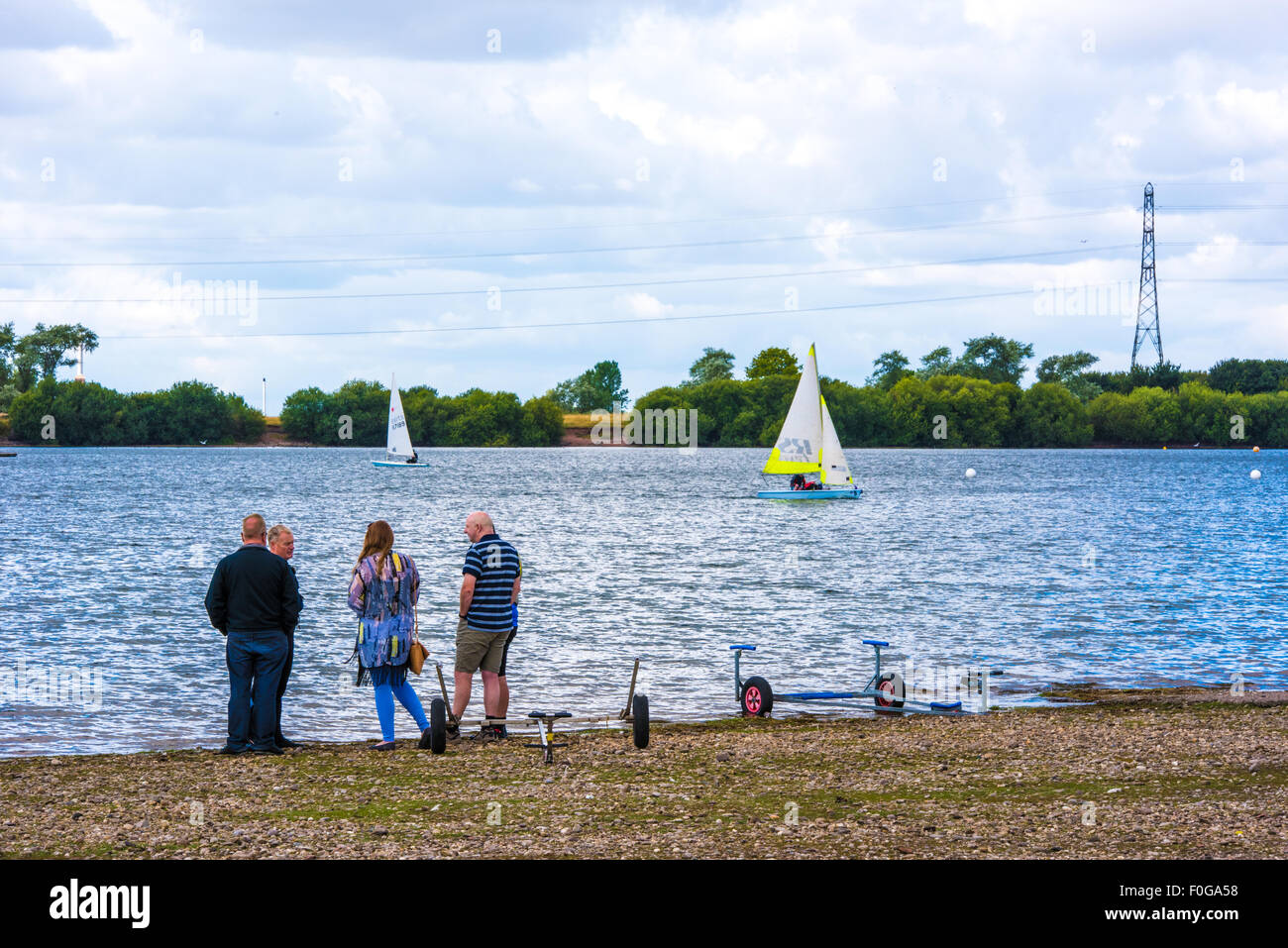 People sailing on the Reservoir at Chasewater Country Park lichfield