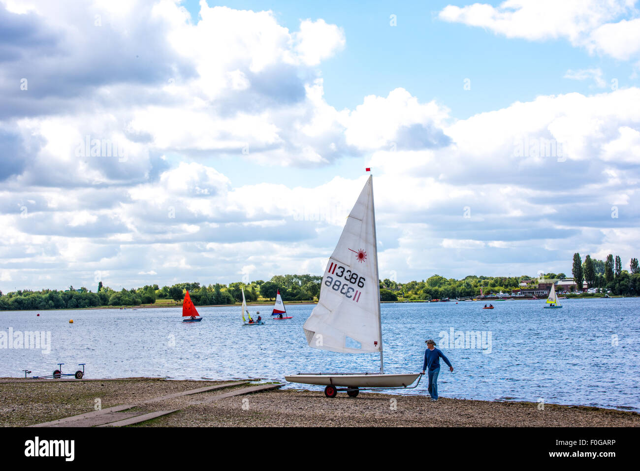People sailing on the Reservoir at Chasewater Country Park lichfield