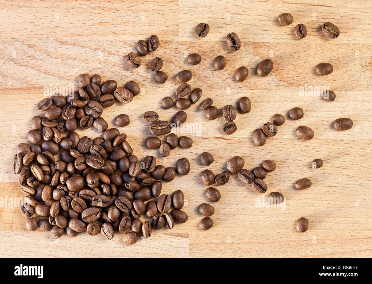 Placer coffee beans Stock Photo