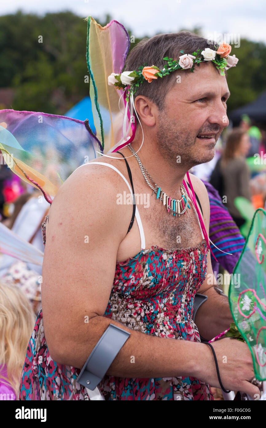 Man dressed as fairy at the New Forest Fairy Festival, Burley