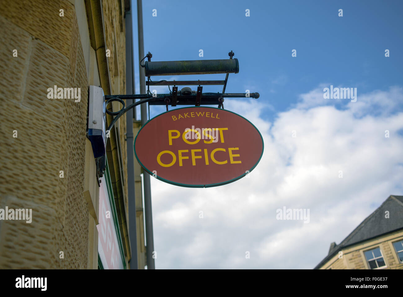 Bakewell,Derbyshire,UK Post Office sign Stock Photo Alamy