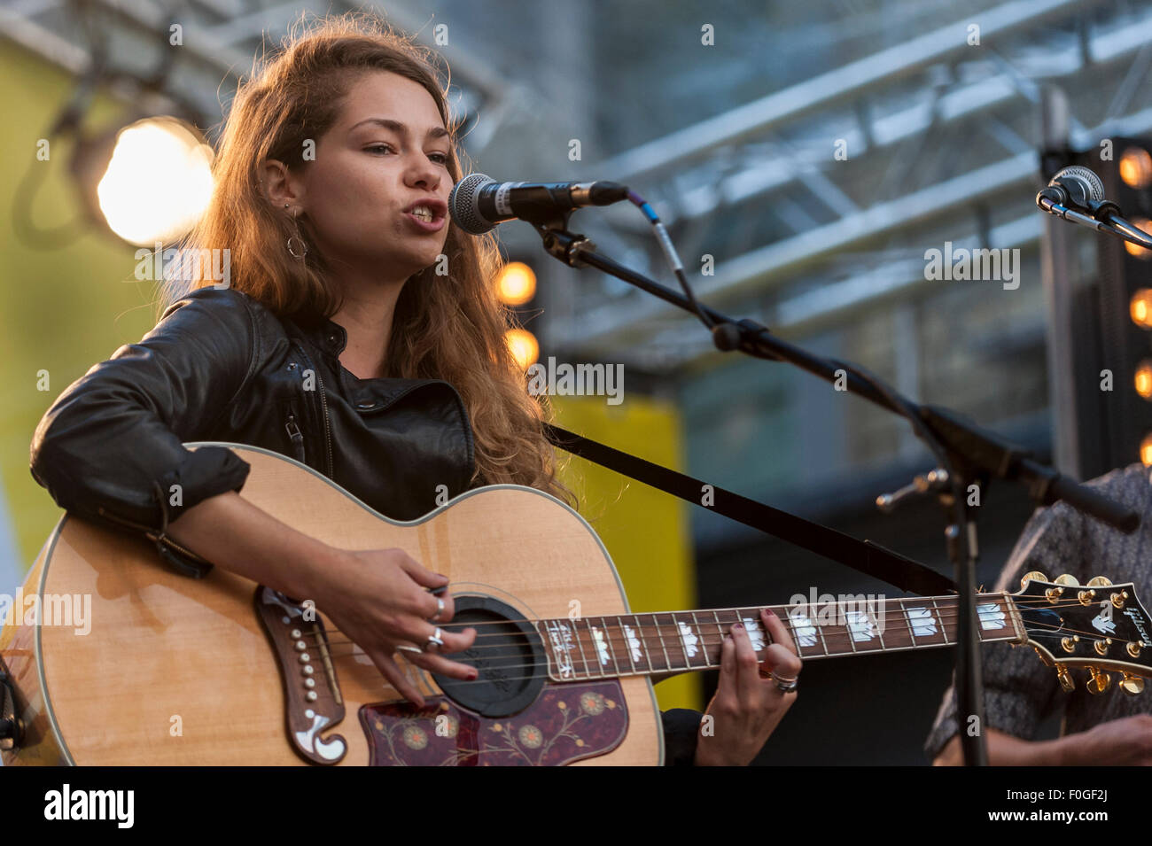 London, UK. 15 August 2015. Leah Mason, one of the UK's most talented