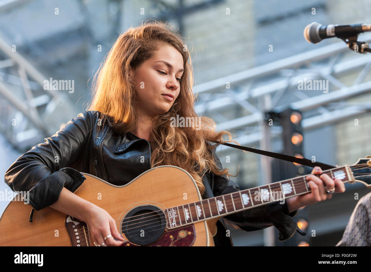 London, UK. 15 August 2015. Leah Mason, one of the UK's most talented