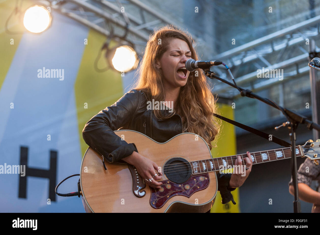 London, UK. 15 August 2015. Leah Mason, one of the UK's most talented ...