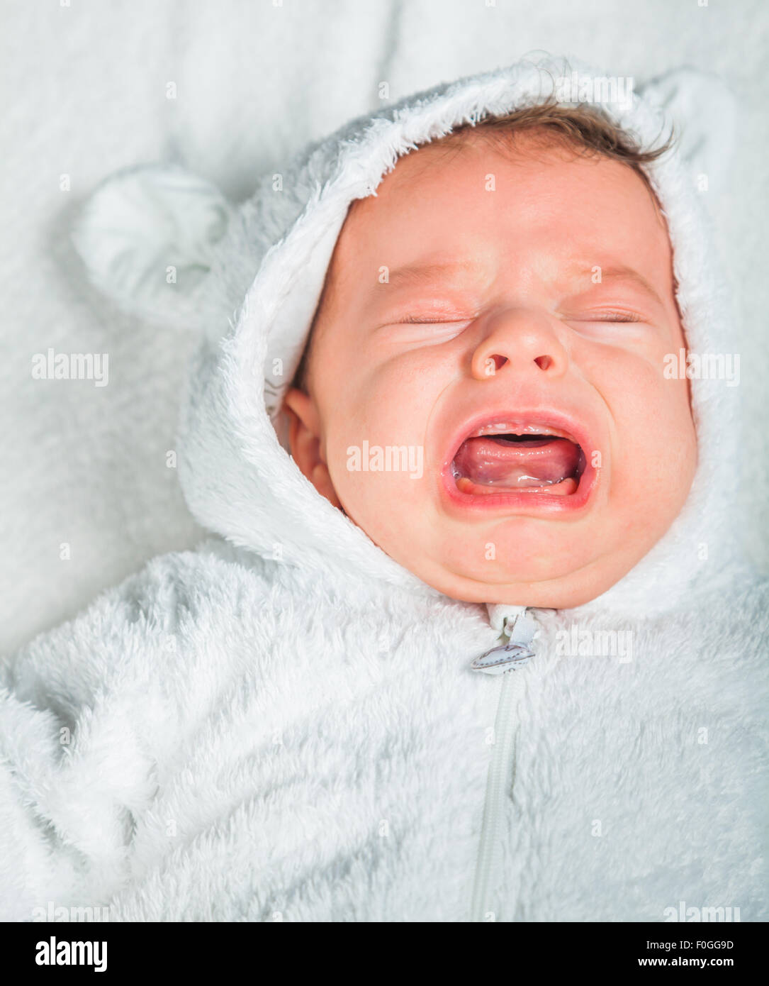 2 month baby crying