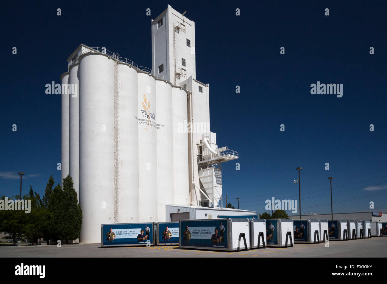 Salt Lake City, Utah Grain silos store 300,000 bushels of wheat at
