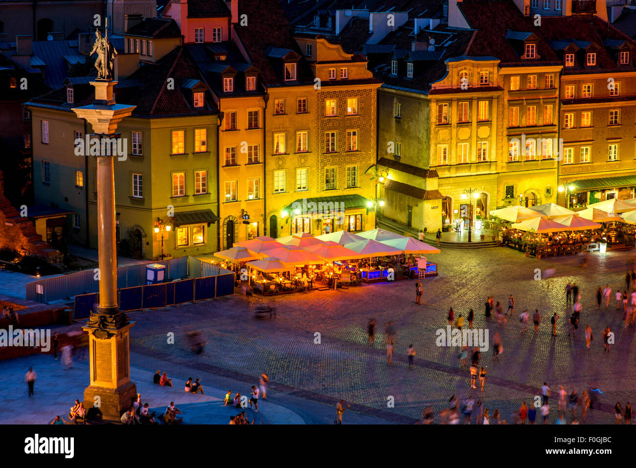 Castle square in Warsaw Stock Photo
