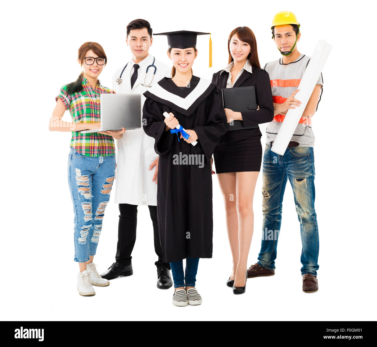 Different occupations isolated Cut Out Stock Images & Pictures - Alamy