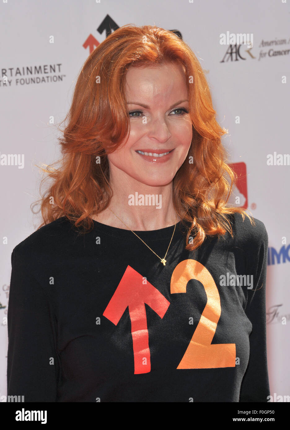LOS ANGELES, CA - SEPTEMBER 10, 2010: Marcia Cross at the Stand Up To Cancer event at Sony Pictures Studios, Culver City. Stock Photo