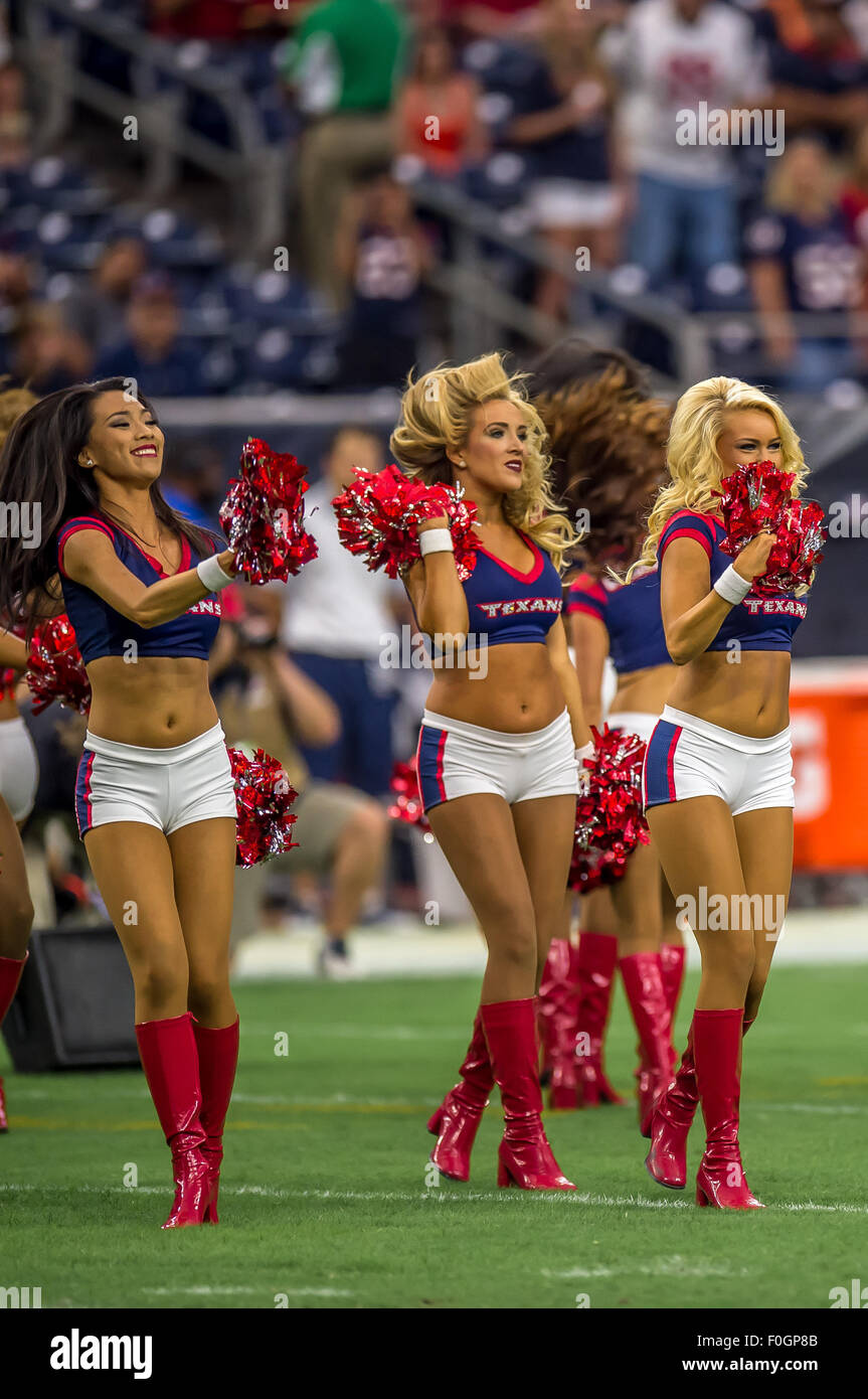 Houston, TX, USA. 15th Aug, 2015. Houston Texan cheerleaders during the ...