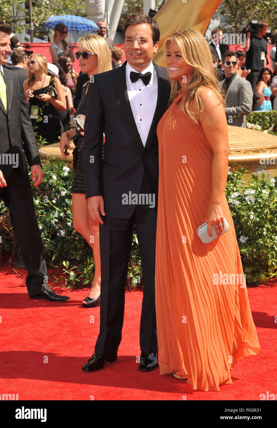 LOS ANGELES, CA - AUGUST 29, 2010: Jimmy Fallon & wife at the 2010