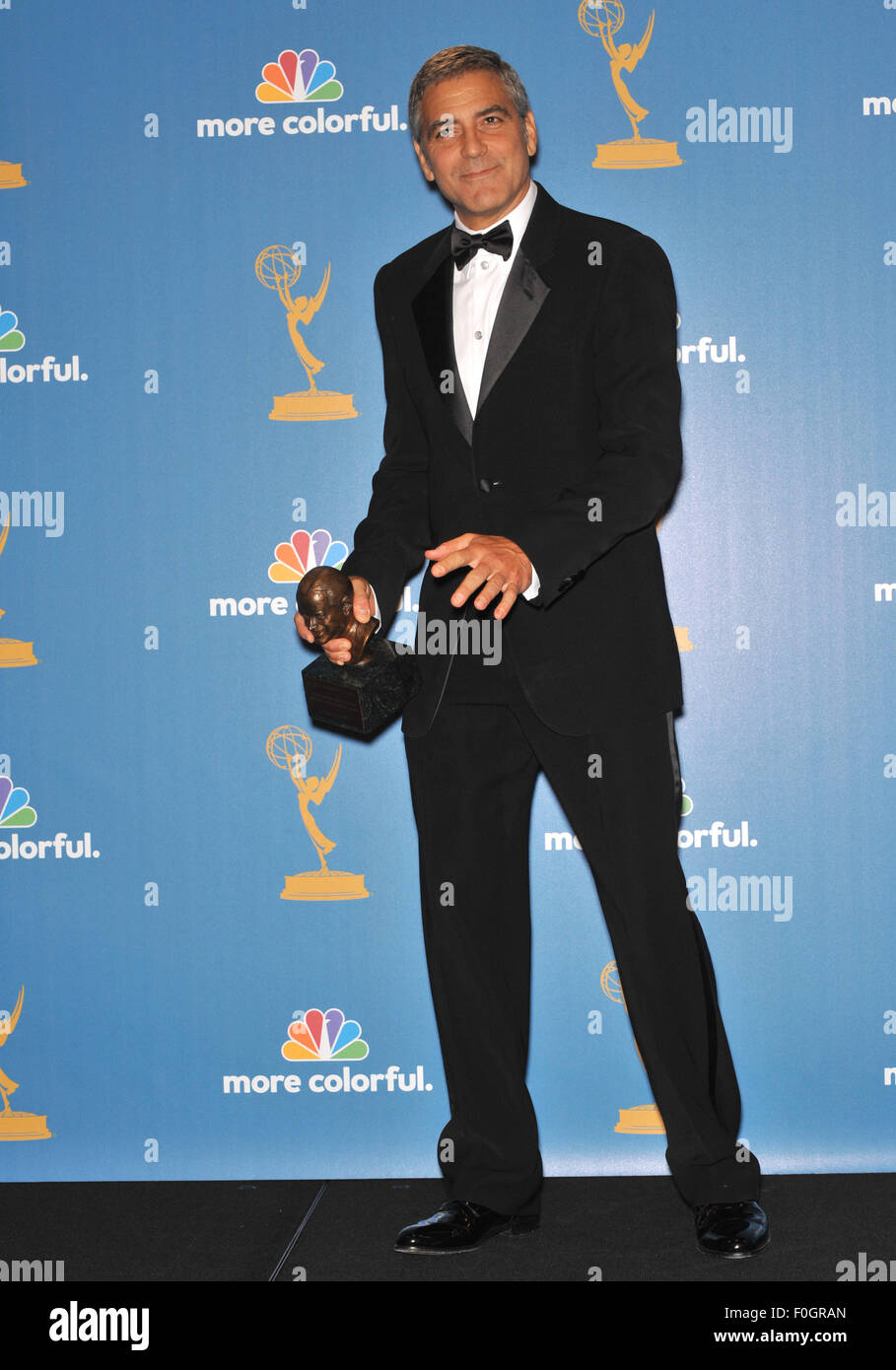 LOS ANGELES, CA - AUGUST 29, 2010: George Clooney at the 2010 Primetime Emmy Awards at the Nokia Theatre L.A. Live in downtown Los Angeles. Stock Photo