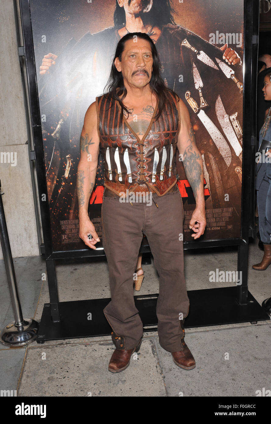 LOS ANGELES, CA - AUGUST 25, 2010: Danny Trejo at the Los Angeles premiere  of his new movie "Machete" at The Orpheum Theatre Stock Photo - Alamy
