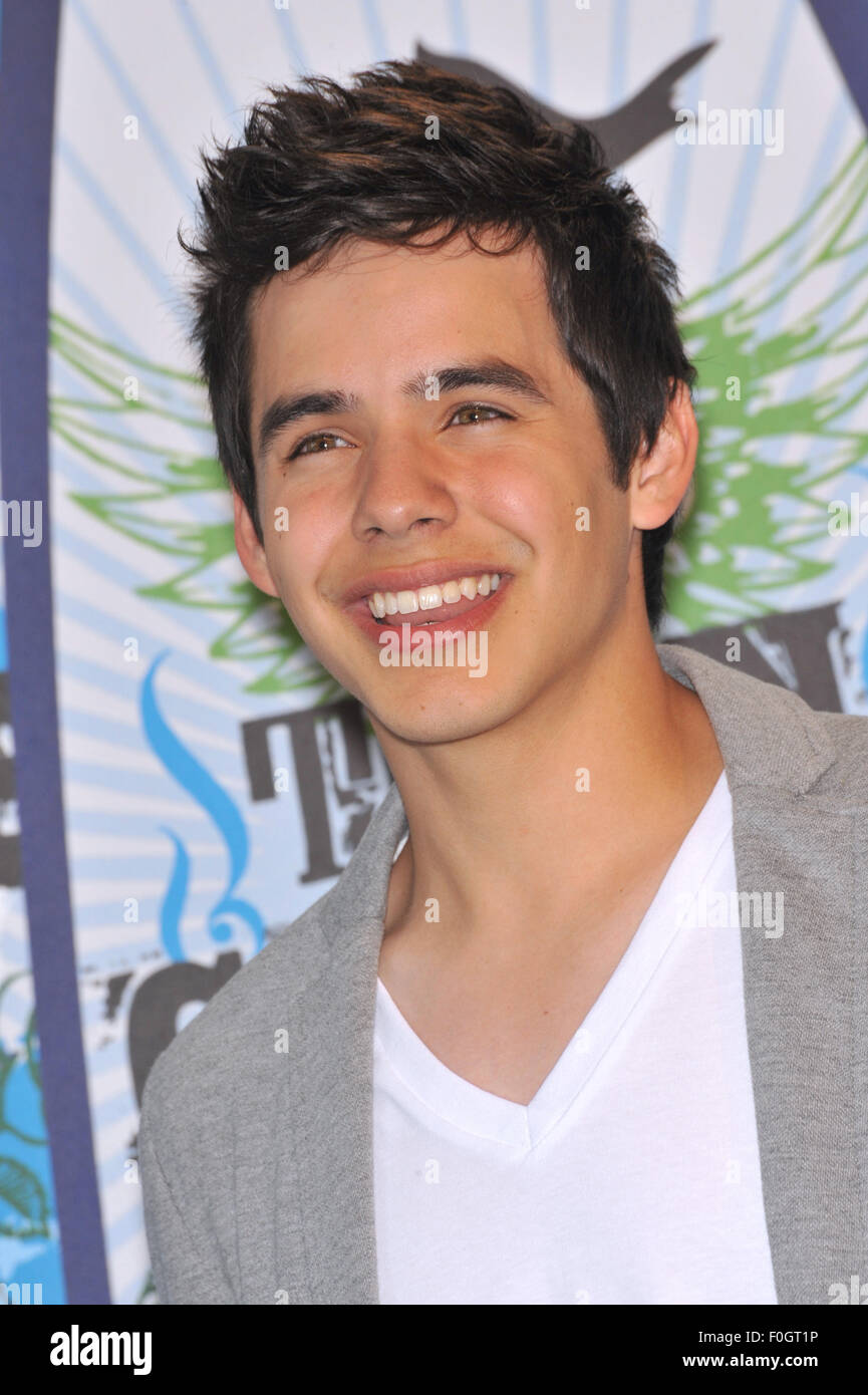 LOS ANGELES, CA - AUGUST 8, 2010: David Archuleta at the 2010 Teen Choice Awards at the Gibson Amphitheatre. Stock Photo