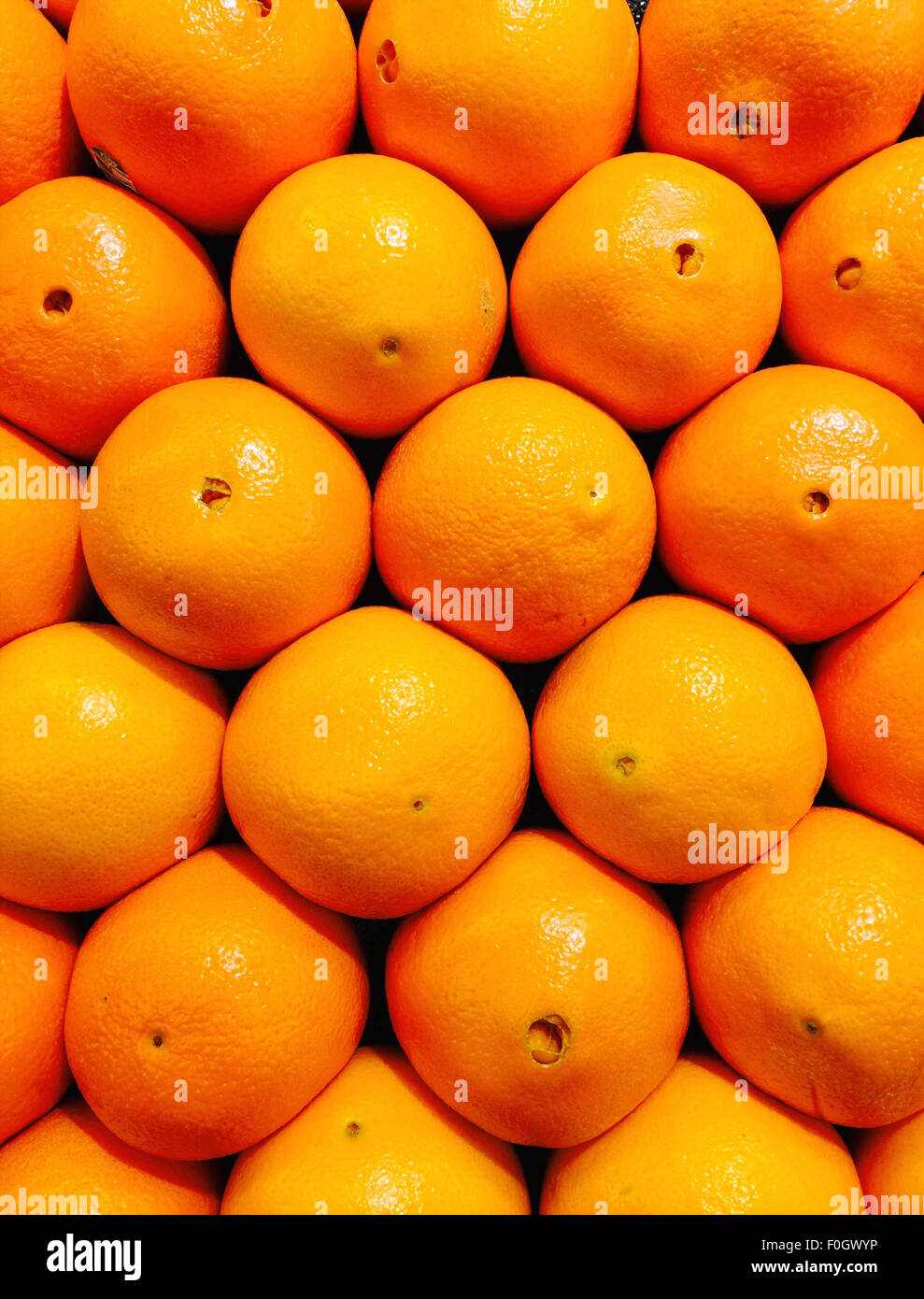 Oranges in a rows, food Stock Photo Alamy