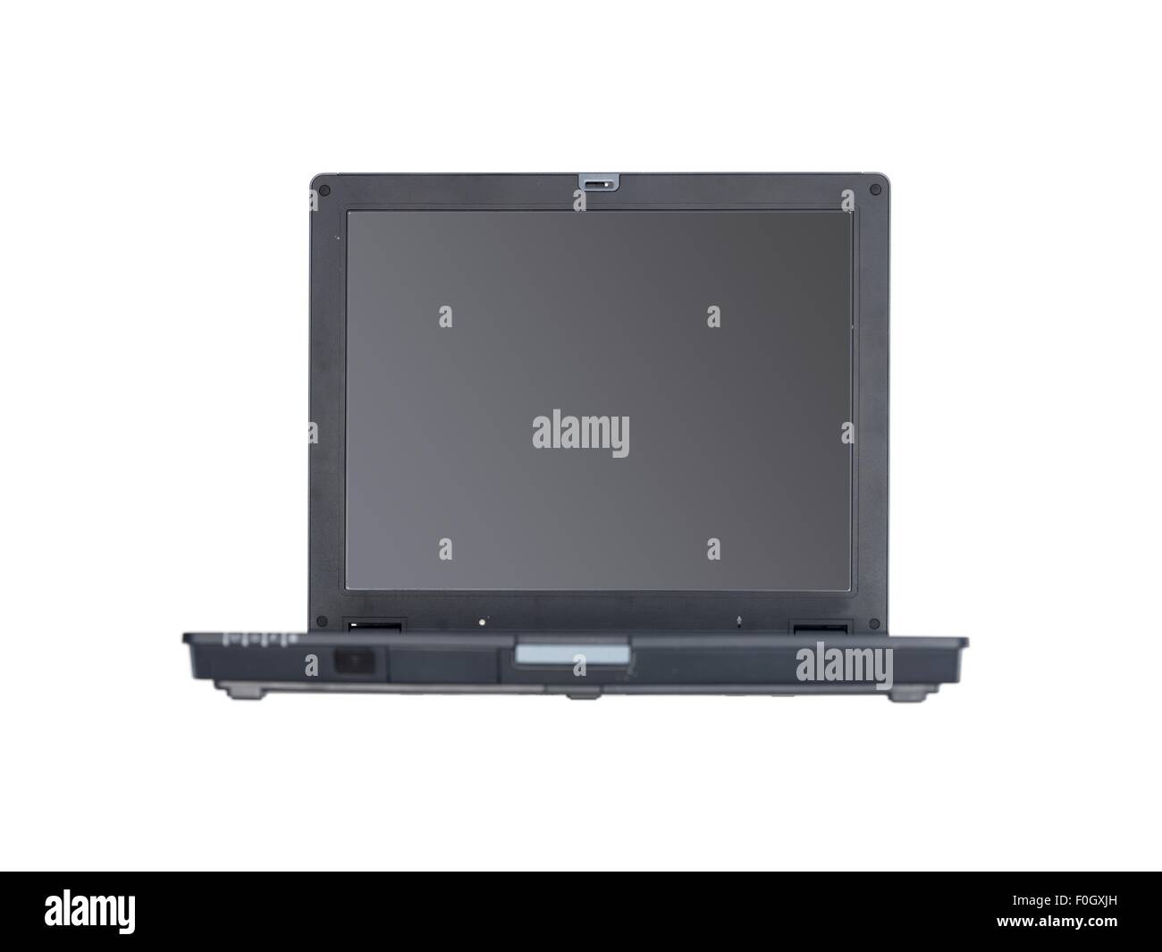 Slightly Open Computer A close up shot of a open laptop Stock Photo - Alamy