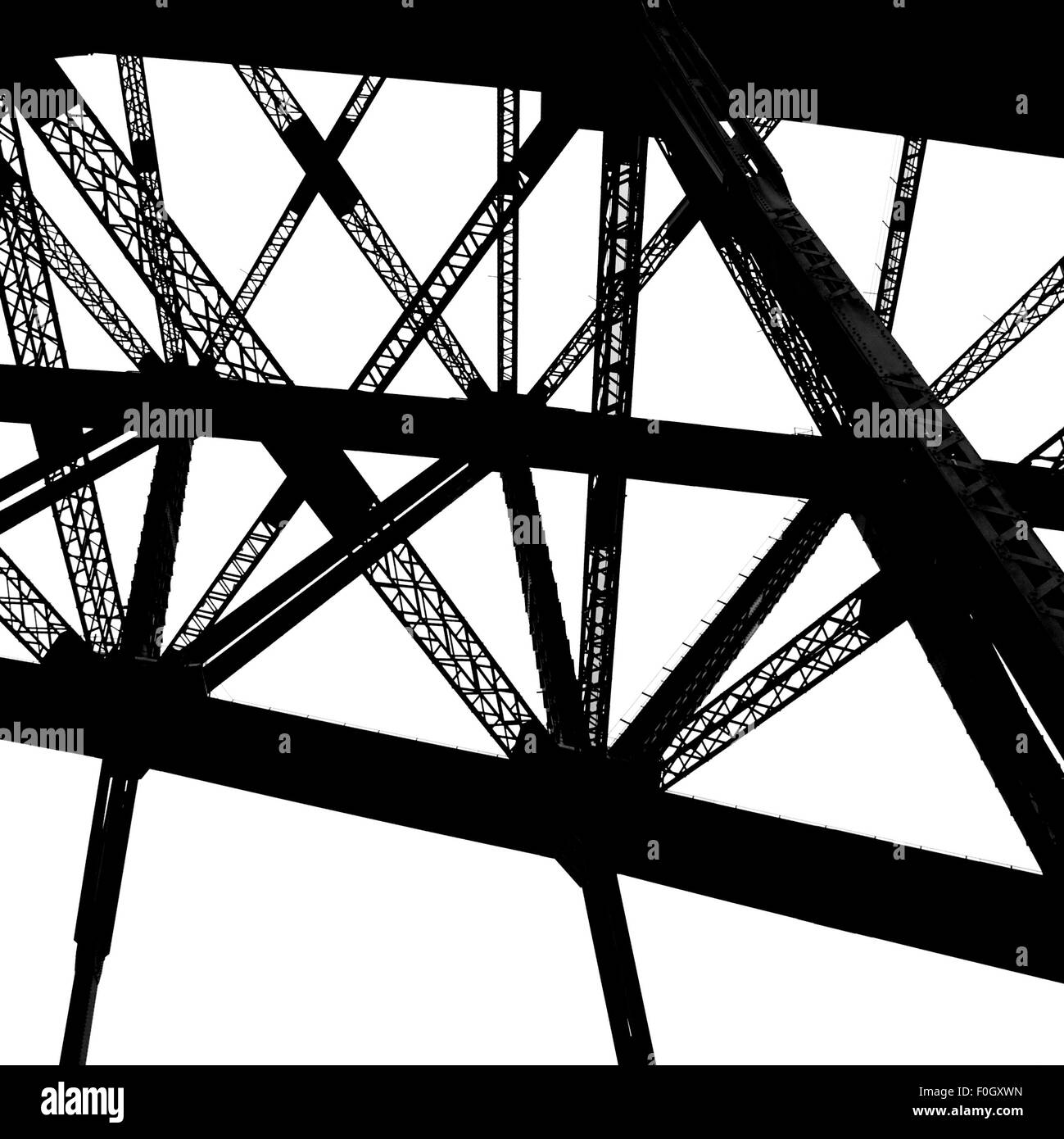 Black and White Bridge, Monochrome Stock Photo