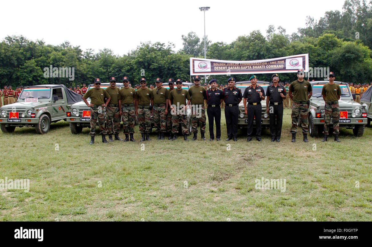 Varanasi, India. 16th Aug, 2015. Major Gen. P C Thimmaya with rally ...