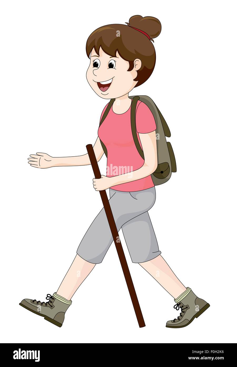 Woman nordic walking Stock Vector Images Alamy